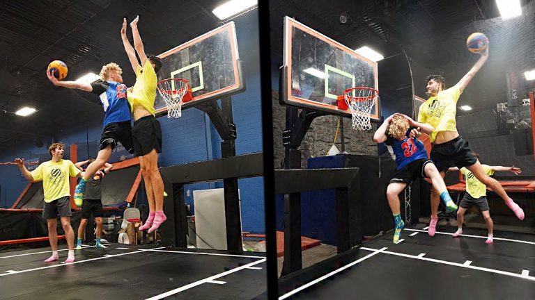 Indoor Trampoline Basketball Court