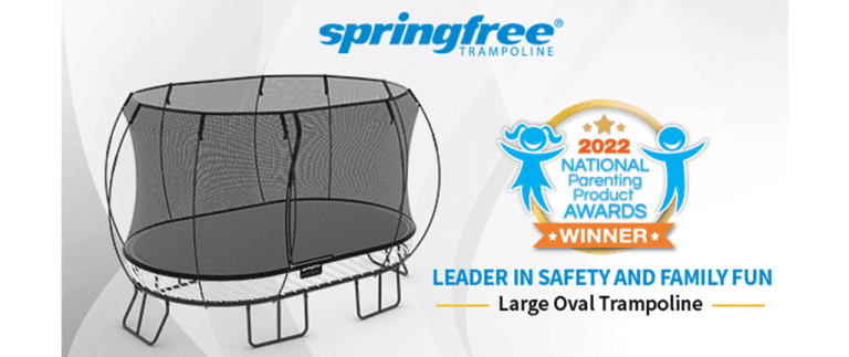 2022 National Parenting Product Awards Winner Large Oval Springfree Trampoline