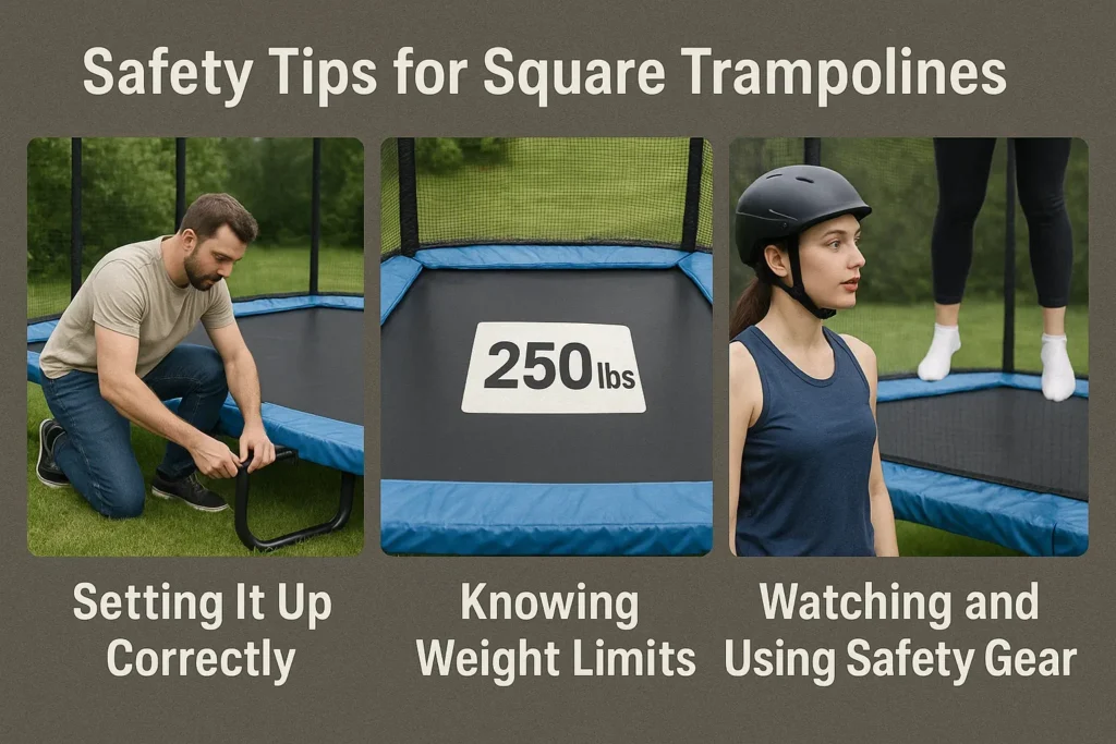 Safety Tips for Square Trampolines