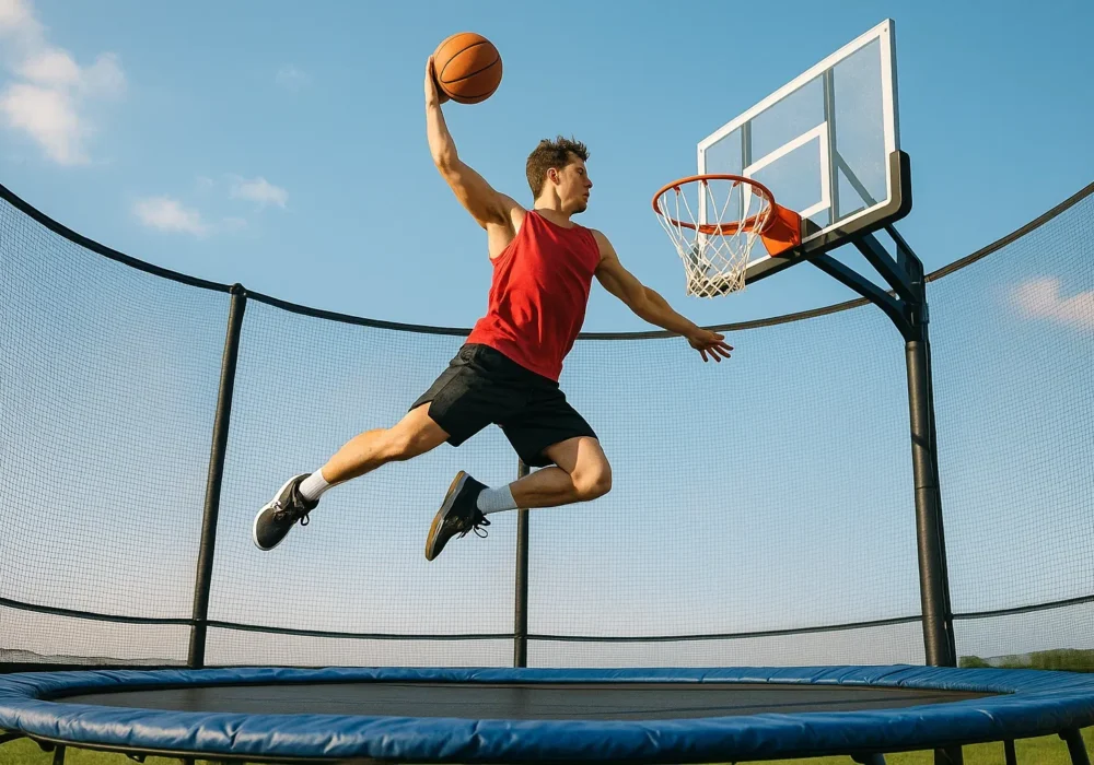 Trampoline Basketball Goal