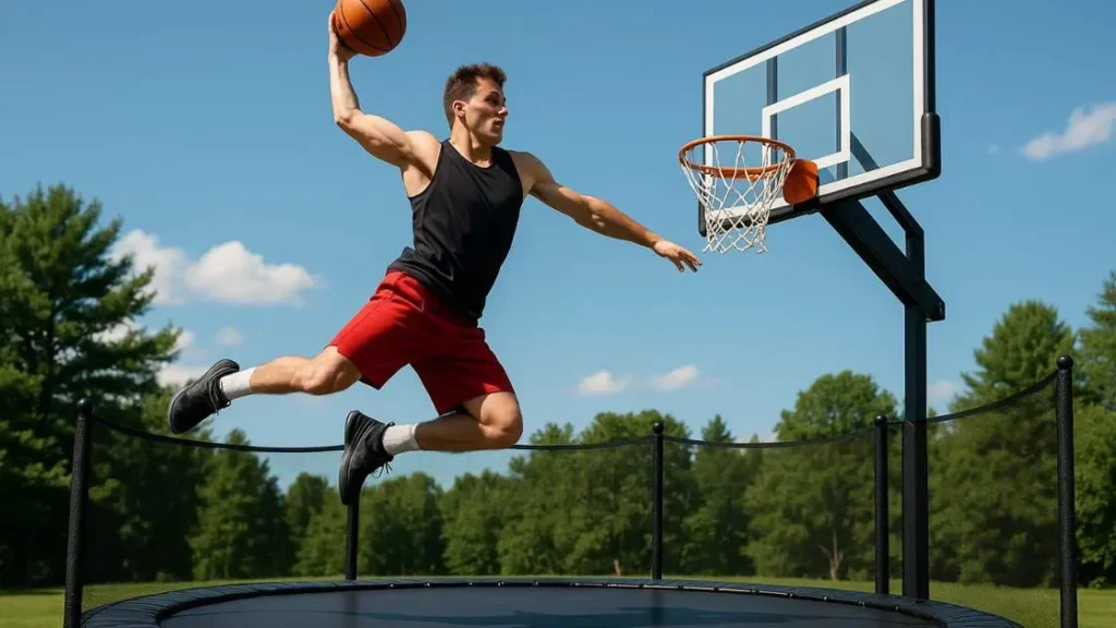 Trampoline Basketball Goal