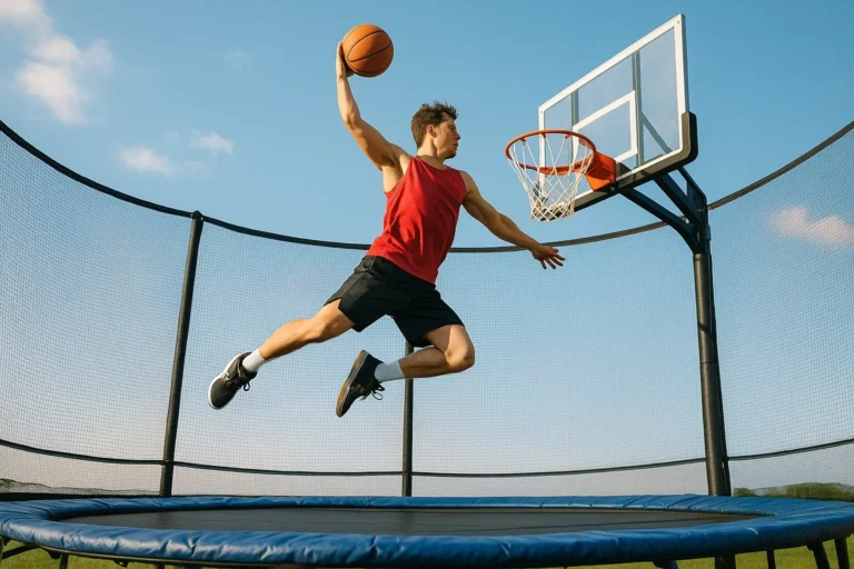 Trampoline Basketball Goal
